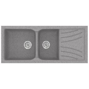 Νεροχύτης Κουζίνας Sanitec Classic 323-04 Granite Grey 115x50cm Νεροχύτης Κουζίνας Sanitec Classic 323-04 Granite Grey 115x50cm