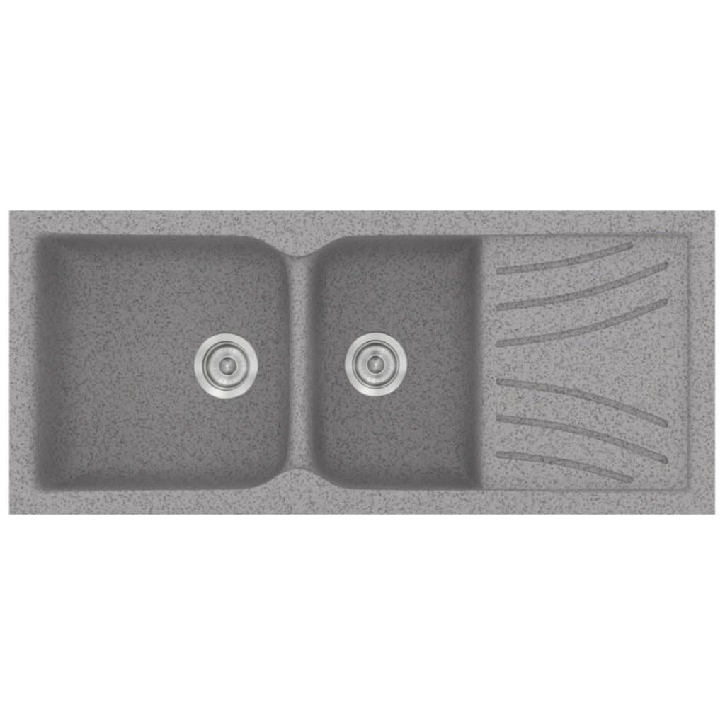 Νεροχύτης Κουζίνας Sanitec Classic 323-04 Granite Grey 115x50cm Νεροχύτης Κουζίνας Sanitec Classic 323-04 Granite Grey 115x50cm