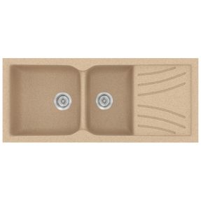 Νεροχύτης Κουζίνας Sanitec Classic 323-10 Granite Beige 115x50cm Νεροχύτης Κουζίνας Sanitec Classic 323-10 Granite Beige 115x50cm