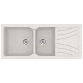 Νεροχύτης Κουζίνας Sanitec Classic 323-14 Metallic Ice 115x50cm Νεροχύτης Κουζίνας Sanitec Classic 323-14 Metallic Ice 115x50cm