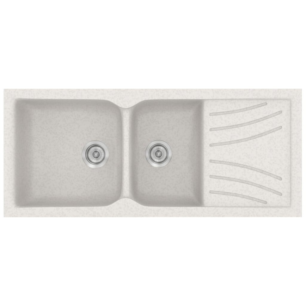Νεροχύτης Κουζίνας Sanitec Classic 323-14 Metallic Ice 115x50cm Νεροχύτης Κουζίνας Sanitec Classic 323-14 Metallic Ice 115x50cm