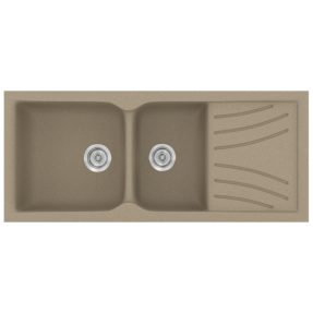 Νεροχύτης Κουζίνας Sanitec Classic 323-42 Granite Taupe 115x50cm Νεροχύτης Κουζίνας Sanitec Classic 323-42 Granite Taupe 115x50cm