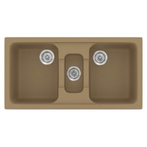 Νεροχύτης Κουζίνας Sanitec Classic 325-16 Metallic Coffee 97x51cm Νεροχύτης Κουζίνας Sanitec Classic 325-16 Metallic Coffee 97x51cm