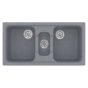 Νεροχύτης Κουζίνας Sanitec Classic 325-17 Metallic Silver 97x51cm Νεροχύτης Κουζίνας Sanitec Classic 325-17 Metallic Silver 97x51cm