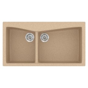 Νεροχύτης Κουζίνας Sanitec Classic 326-10 Granite Beige 93x51cm Νεροχύτης Κουζίνας Sanitec Classic 326-10 Granite Beige 93x51cm