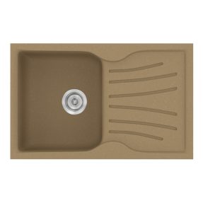 Νεροχύτης Κουζίνας Sanitec Classic 327-16 Metallic Coffee 78x50cm Νεροχύτης Κουζίνας Sanitec Classic 327-16 Metallic Coffee 78x50cm