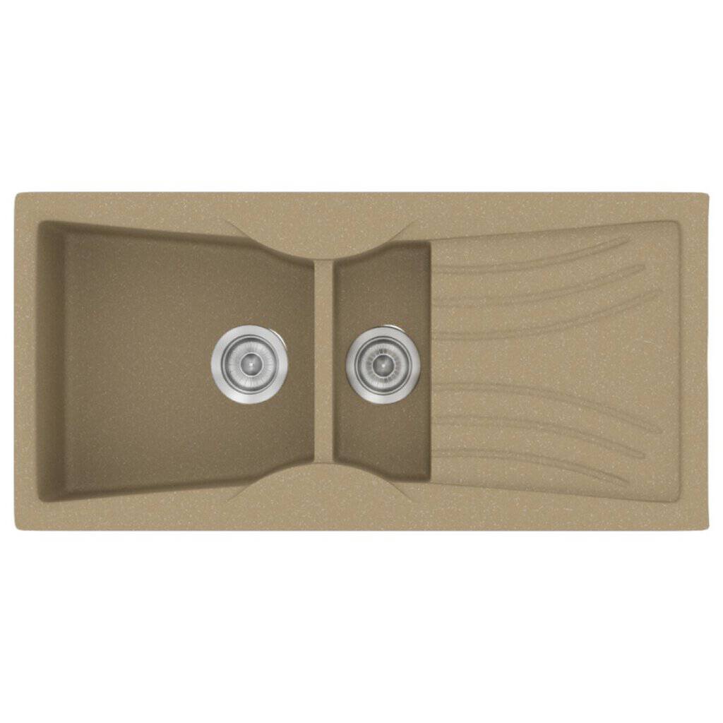 Νεροχύτης Κουζίνας Sanitec Classic 329-15 Metallic Cream 104x51cm Νεροχύτης Κουζίνας Sanitec Classic 329-15 Metallic Cream 104x51cm