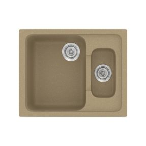 Νεροχύτης Κουζίνας Sanitec Classic 330-15 Metallic Cream 62x51cm