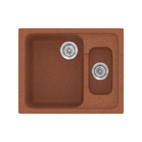 Νεροχύτης Κουζίνας Sanitec Classic 330-20 Granite Terracota 62x51cm