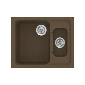 Νεροχύτης Κουζίνας Sanitec Classic 330-41 Granite Rust 62x51cm