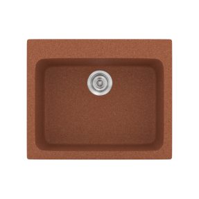 Νεροχύτης Κουζίνας Sanitec Classic 331-20 Granite Terracota 60x50cm