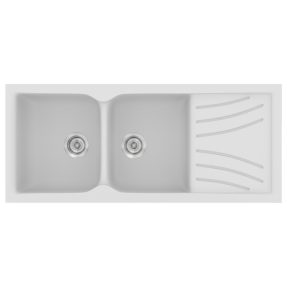 Νεροχύτης Κουζίνας Sanitec Classic 332-00 White 115x50cm Νεροχύτης Κουζίνας Sanitec Classic 332-00 White 115x50cm