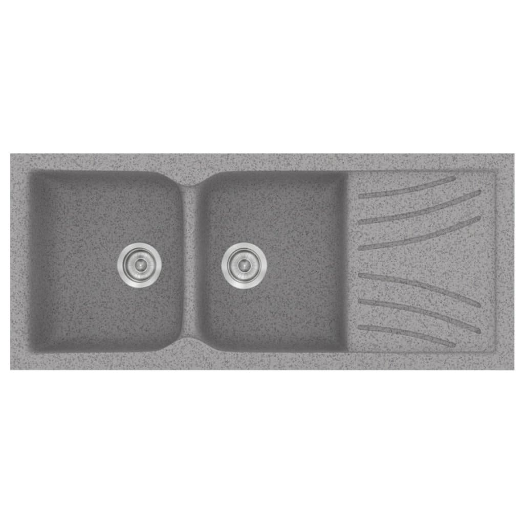 Νεροχύτης Κουζίνας Sanitec Classic 332-04 Granite Grey 115x50cm Νεροχύτης Κουζίνας Sanitec Classic 332-04 Granite Grey 115x50cm