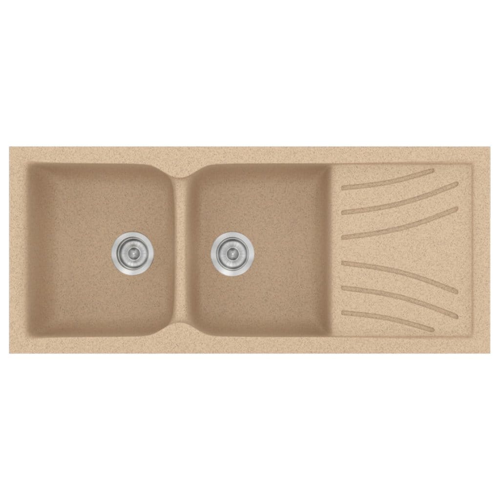 Νεροχύτης Κουζίνας Sanitec Classic 332-10 Granite Beige 115x50cm Νεροχύτης Κουζίνας Sanitec Classic 332-10 Granite Beige 115x50cm