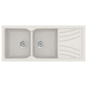 Νεροχύτης Κουζίνας Sanitec Classic 332-14 Metallic Ice 115x50cm Νεροχύτης Κουζίνας Sanitec Classic 332-14 Metallic Ice 115x50cm
