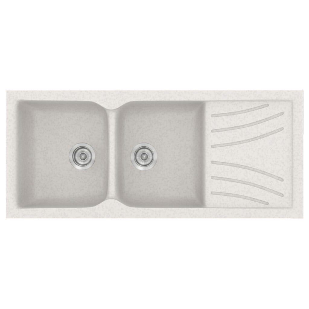 Νεροχύτης Κουζίνας Sanitec Classic 332-14 Metallic Ice 115x50cm Νεροχύτης Κουζίνας Sanitec Classic 332-14 Metallic Ice 115x50cm