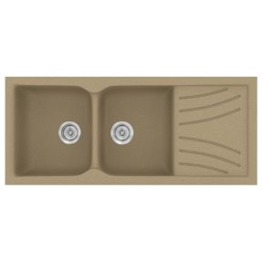 Νεροχύτης Κουζίνας Sanitec Classic 332-15 Metallic Cream 115x50cm