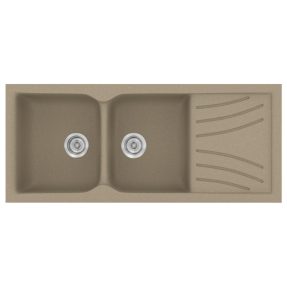Νεροχύτης Κουζίνας Sanitec Classic 332-42 Granite Taupe 115x50cm Νεροχύτης Κουζίνας Sanitec Classic 332-42 Granite Taupe 115x50cm