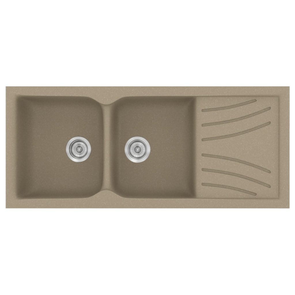 Νεροχύτης Κουζίνας Sanitec Classic 332-42 Granite Taupe 115x50cm Νεροχύτης Κουζίνας Sanitec Classic 332-42 Granite Taupe 115x50cm