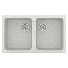Νεροχύτης Κουζίνας Sanitec Classic 334-01 Granite White 86x50cm Νεροχύτης Κουζίνας Sanitec Classic 334-01 Granite White 86x50cm