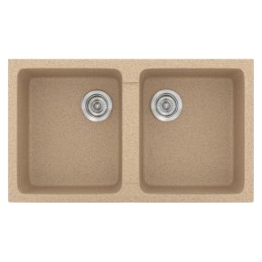 Νεροχύτης Κουζίνας Sanitec Classic 334-10 Granite Beige 86x50cm Νεροχύτης Κουζίνας Sanitec Classic 334-10 Granite Beige 86x50cm