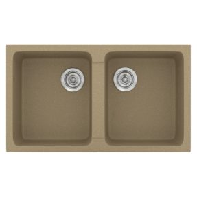 Νεροχύτης Κουζίνας Sanitec Classic 334-15 Metallic Cream 86x50cm Νεροχύτης Κουζίνας Sanitec Classic 334-15 Metallic Cream 86x50cm