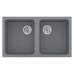Νεροχύτης Κουζίνας Sanitec Classic 334-17 Metallic Silver 86x50cm Νεροχύτης Κουζίνας Sanitec Classic 334-17 Metallic Silver 86x50cm
