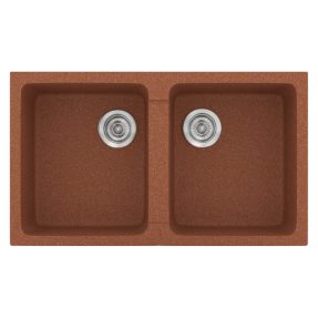 Νεροχύτης Κουζίνας Sanitec Classic 334-20 Granite Terracota 86x50cm Νεροχύτης Κουζίνας Sanitec Classic 334-20 Granite Terracota 86x50cm