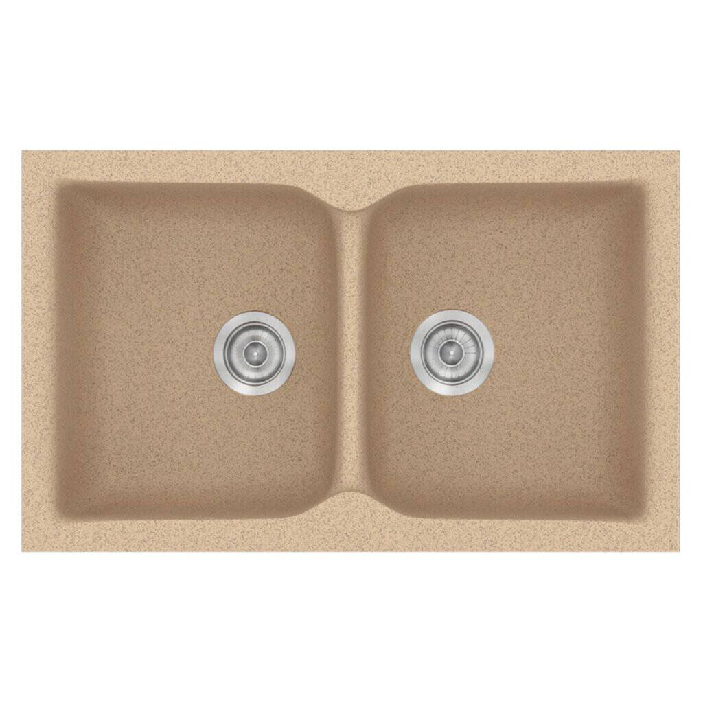 Νεροχύτης Κουζίνας Sanitec Classic 336-10 Granite Beige 86x50cm Νεροχύτης Κουζίνας Sanitec Classic 336-10 Granite Beige 86x50cm