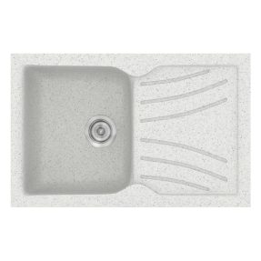 Νεροχύτης Κουζίνας Sanitec Classic 337-01 Granite White 86x50cm Νεροχύτης Κουζίνας Sanitec Classic 337-01 Granite White 86x50cm