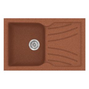 Νεροχύτης Κουζίνας Sanitec Classic 337-20 Granite Terracota 86x50cm Νεροχύτης Κουζίνας Sanitec Classic 337-20 Granite Terracota 86x50cm