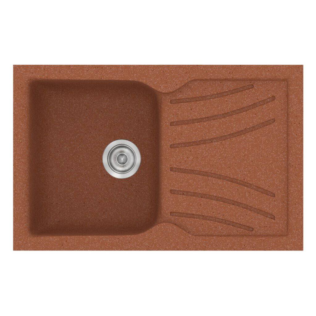 Νεροχύτης Κουζίνας Sanitec Classic 337-20 Granite Terracota 86x50cm Νεροχύτης Κουζίνας Sanitec Classic 337-20 Granite Terracota 86x50cm