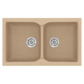 Νεροχύτης Κουζίνας Sanitec Classic 340-10 Granite Beige 78x50cm Νεροχύτης Κουζίνας Sanitec Classic 340-10 Granite Beige 78x50cm