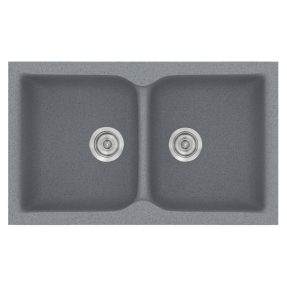 Νεροχύτης Κουζίνας Sanitec Classic 340-17 Metallic Silver 78x50cm Νεροχύτης Κουζίνας Sanitec Classic 340-17 Metallic Silver 78x50cm