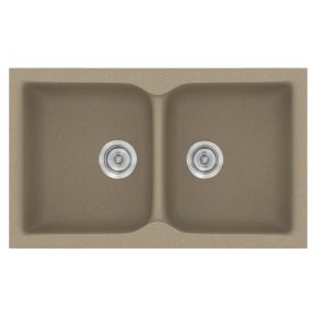 Νεροχύτης Κουζίνας Sanitec Classic 340-42 Granite Taupe 78x50cm Νεροχύτης Κουζίνας Sanitec Classic 340-42 Granite Taupe 78x50cm