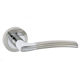 Πόμολο Πόρτας Best 105 Ροζέτα Νίκελ Ματ/Χρώμιο 130mm