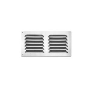 Σχάρα Εξαερισμού Inofix 1251-1G Αλουμινίου Inox 10x20cm Σχάρα Εξαερισμού Inofix 1251-1G Αλουμινίου Inox 10x20cm