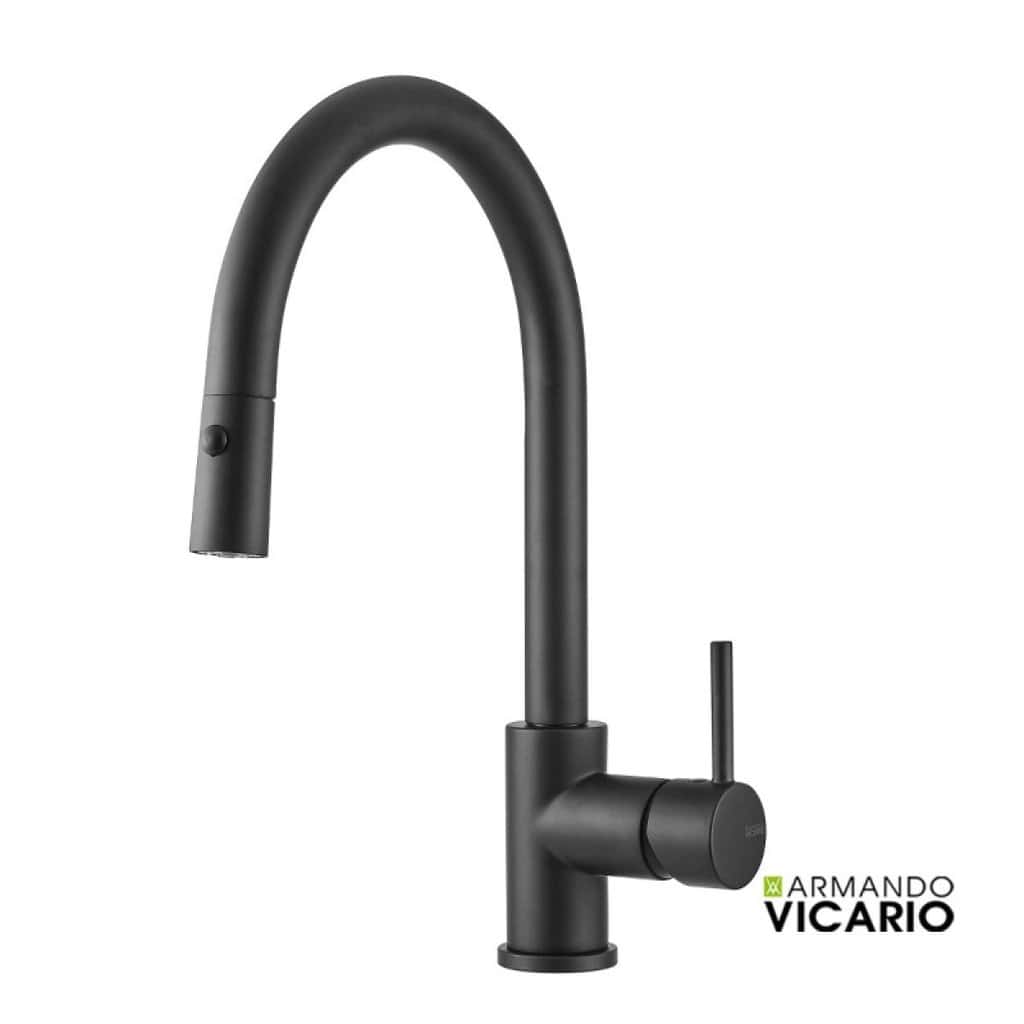 Μπαταρία Κουζίνας Armando Vicario Fluo 18780-400 Black Matt Μπαταρία Κουζίνας Armando Vicario Fluo 18780-400 Black Matt