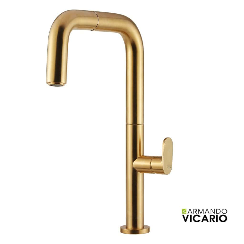 Μπαταρία Κουζίνας Armando Vicario Eva 400746-201 Gold Brushed Μπαταρία Κουζίνας Armando Vicario Eva 400746-201 Gold Brushed