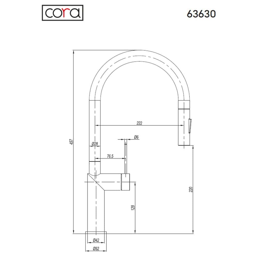 Μπαταρία Κουζίνας Cora Inox 316 L 63630-111 Inox Μπαταρία Κουζίνας Cora Inox 316 L 63630-111 Inox