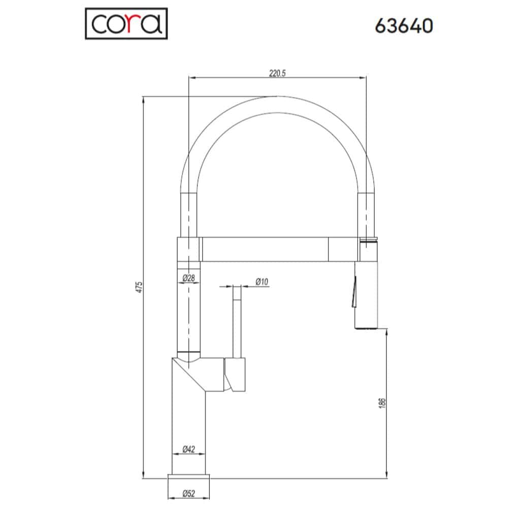 Μπαταρία Κουζίνας Cora Inox 316 L 63640-111 Inox Μπαταρία Κουζίνας Cora Inox 316 L 63640-111 Inox