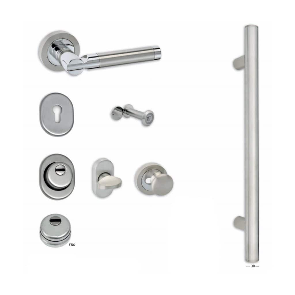 Σετ Θωρακισμένης Πόρτας Best SD3 Inox/Νίκελ Ματ Σετ Θωρακισμένης Πόρτας Best SD3 Inox/Νίκελ Ματ