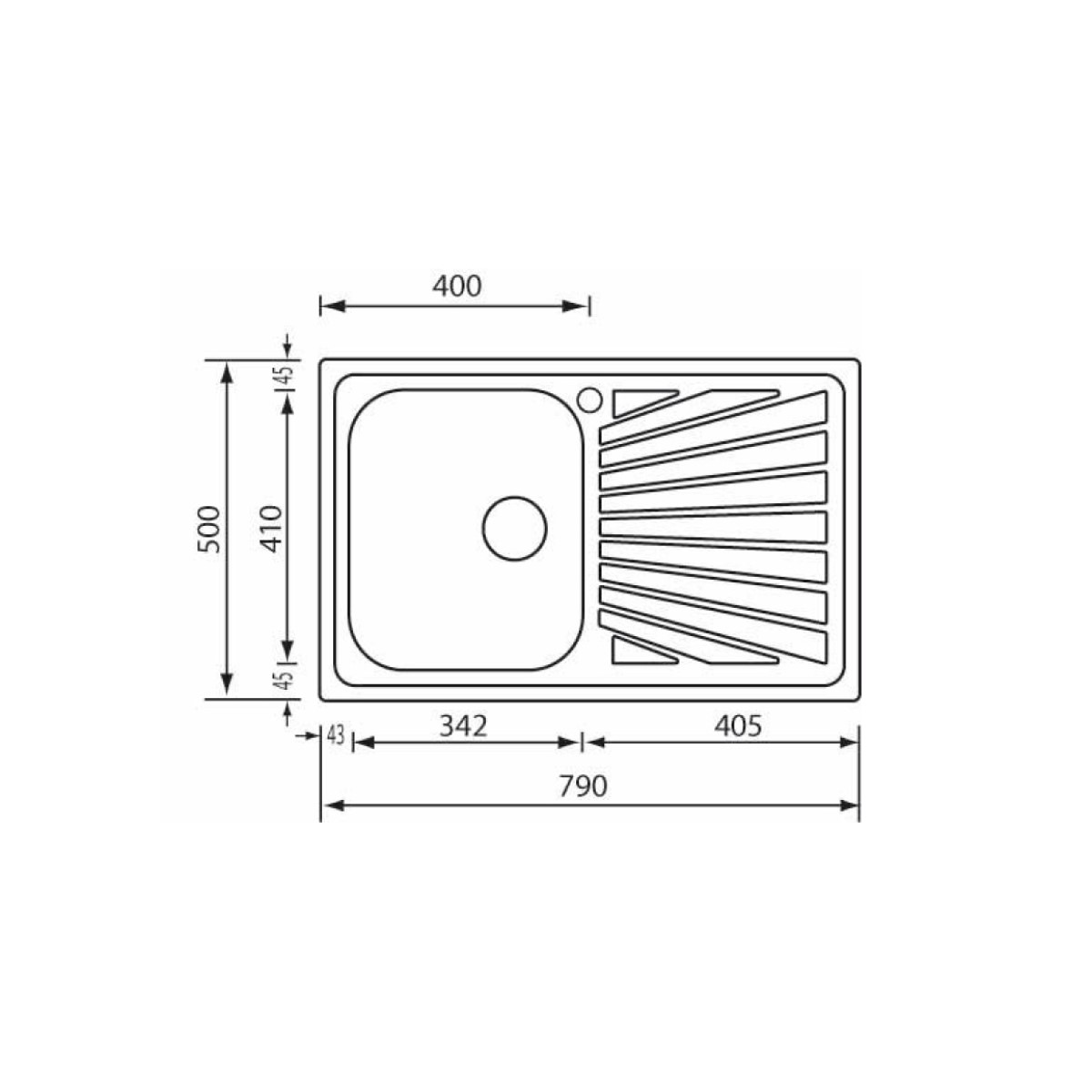 Νεροχύτης Κουζίνας Sanitec Cometa 11441 Επικαθήμενος Ανοξείδωτος Σατινέ Λείος Αριστερός 79x50cm Νεροχύτης Κουζίνας Sanitec Cometa 11441 Επικαθήμενος Ανοξείδωτος Σατινέ Λείος Αριστερός 79x50cm