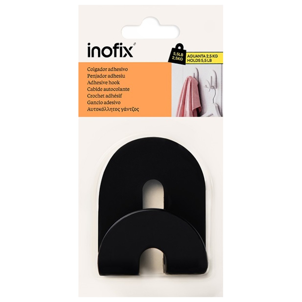 Inofix 2182-3 Κρεμάστρα Αυτοκόλλητη Inofix 2182-3 Κρεμάστρα Αυτοκόλλητη