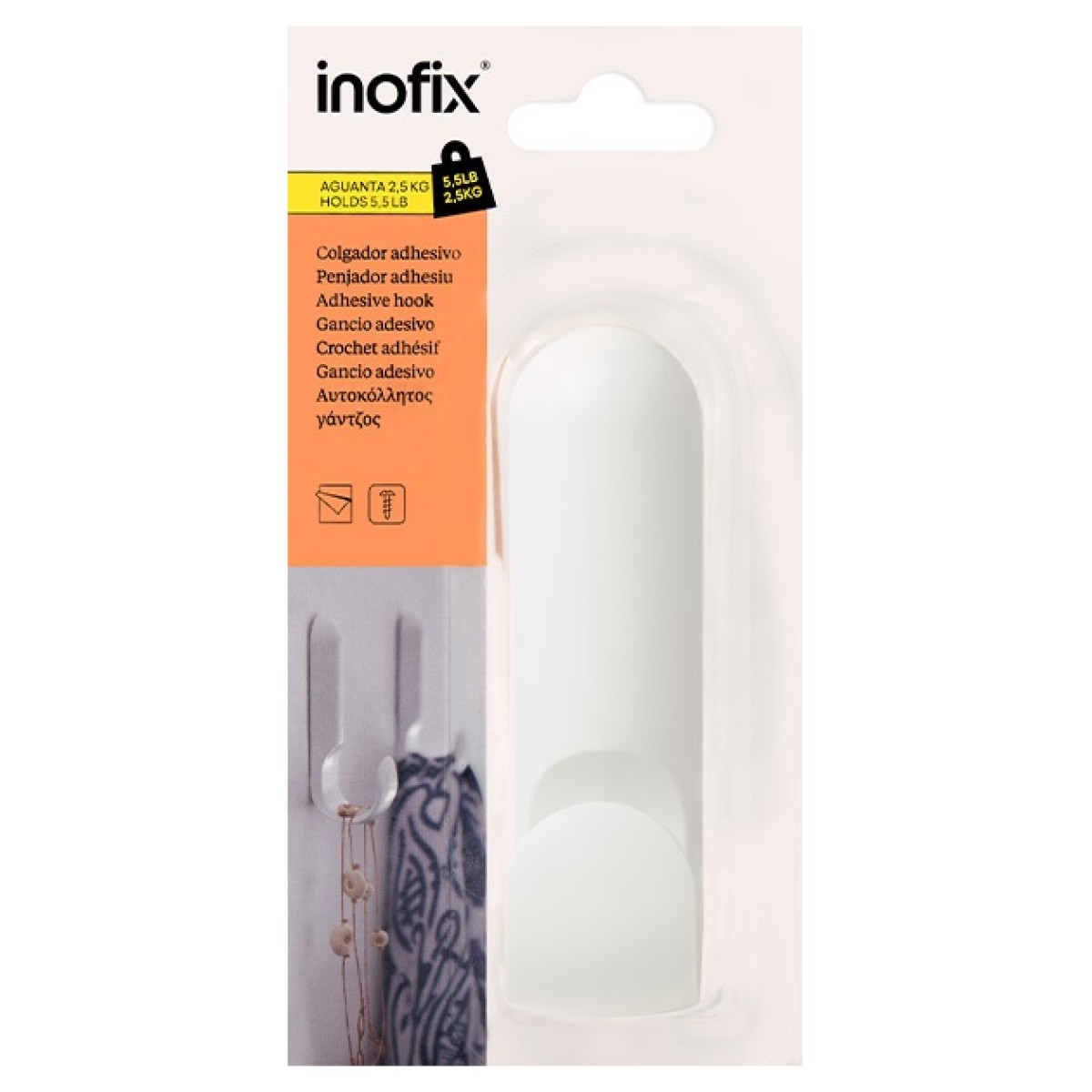 Inofix 2181-2 Κρεμάστρα Αυτοκόλλητη 111x31x42mm Inofix 2181-2 Κρεμάστρα Αυτοκόλλητη 111x31x42mm