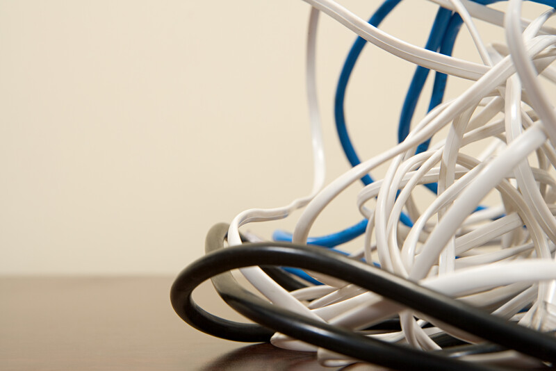 tangled cables